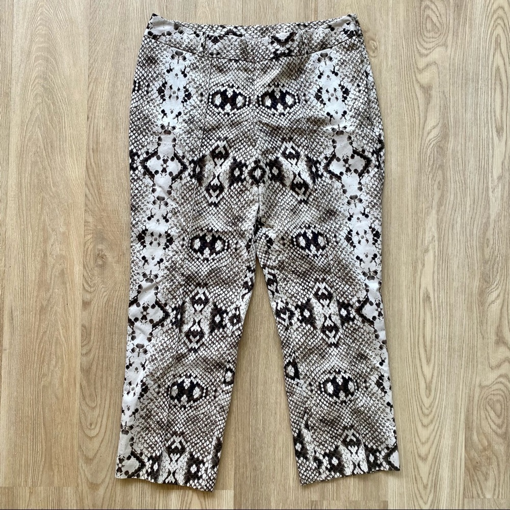 Worthington Snake Print Ankle Pants Formal